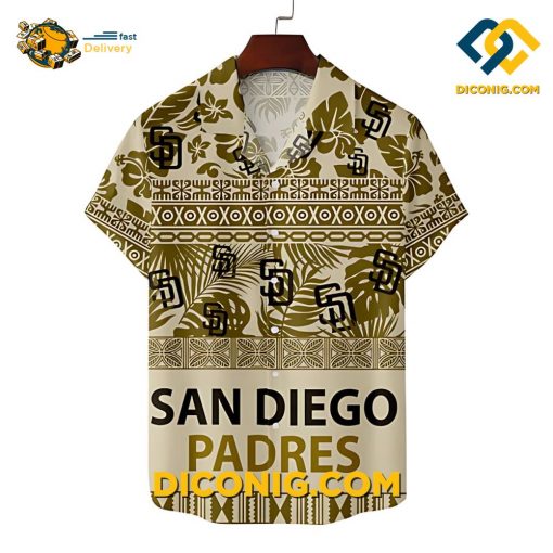 MLB San Diego Padres Hawaiian Shirt Custom Tribal Heritage