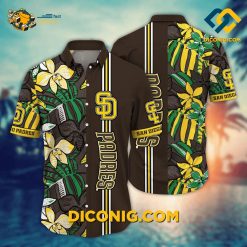MLB San Diego Padres Hawaiian Shirt Custom Tropical Stripe