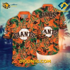MLB San Francisco Giants Hawaiian Shirt Custom Botanical Burst