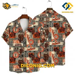 MLB San Francisco Giants Hawaiian Shirt Custom Heritage Patchwork