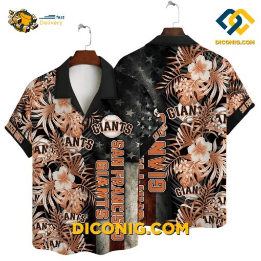MLB San Francisco Giants Hawaiian Shirt Custom Patriot Floral