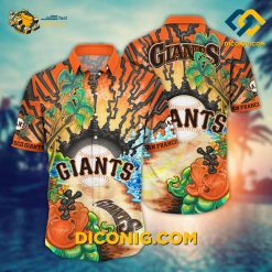 MLB San Francisco Giants Hawaiian Shirt Custom Sunset Wave