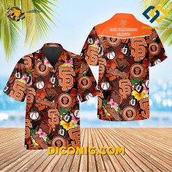 MLB San Francisco Giants Hawaiian Shirt Custom Tropical Logo Collage
