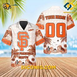 MLB San Francisco Giants Hawaiian Shirt Custom Tropical Palm Wave