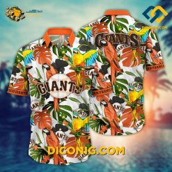 MLB San Francisco Giants Hawaiian Shirt Custom Tropical Parrot