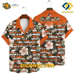 MLB San Francisco Giants Hawaiian Shirt Custom Tropical Stripe