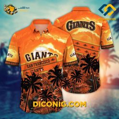 MLB San Francisco Giants Hawaiian Shirt Custom Tropical Sunset