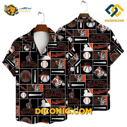 MLB San Francisco Giants Hawaiian Shirt Custom Vintage Baseball Patch