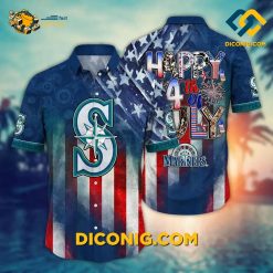 MLB Seattle Mariners Hawaiian Shirt Custom 4TH Of July