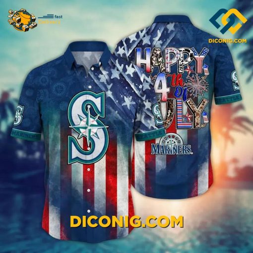 MLB Seattle Mariners Hawaiian Shirt Custom 4TH Of July