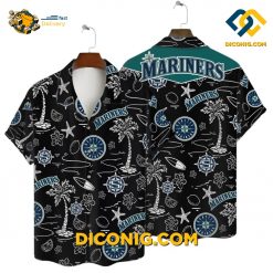 MLB Seattle Mariners Hawaiian Shirt Custom Ocean Palms