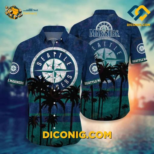 MLB Seattle Mariners Hawaiian Shirt Custom Sunset Shore