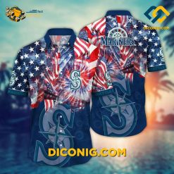 MLB Seattle Mariners Hawaiian Shirt Custom Sunset Wave