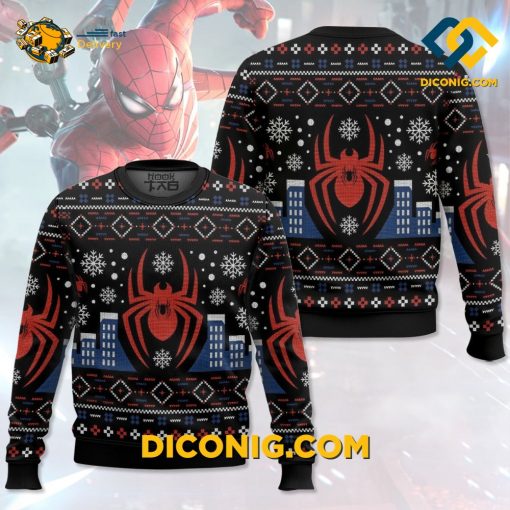 Spiderman New York City Christmas Ugly Sweater