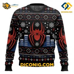 spiderman new york city christmas ugly sweater