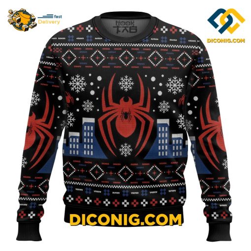 Spiderman New York City Christmas Ugly Sweater