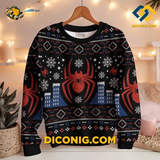 Spiderman New York City Christmas Ugly Sweater
