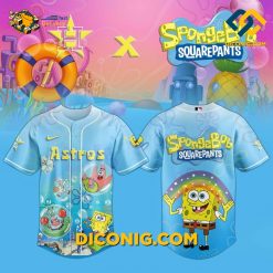 MLB SpongeBob Houston Astros Crossover Baseball Jersey