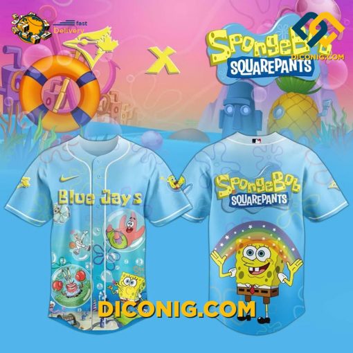 SpongeBob Toronto Blue Jays Crossover Baseball Jersey
