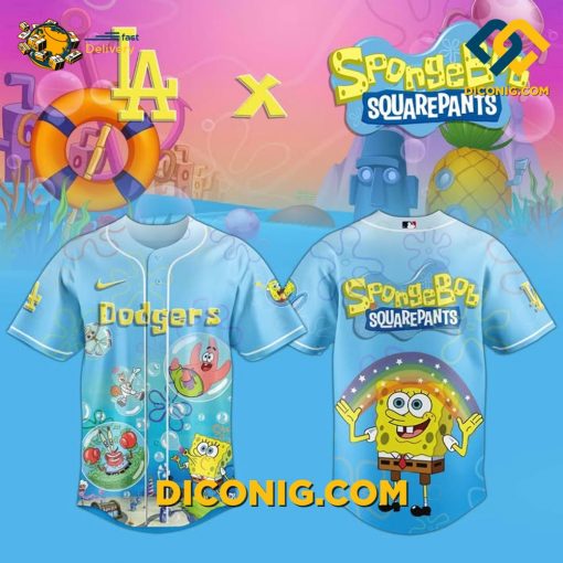 SpongeBob Dodgers Crossover Baseball Jersey