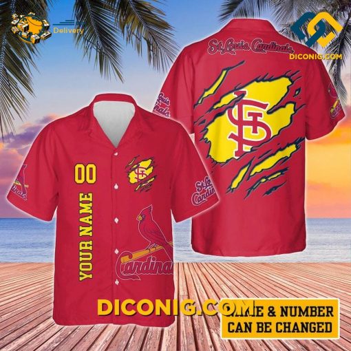 MLB St. Louis Cardinals Hawaiian Shirt Custom Claw Sunset