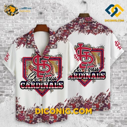 MLB St. Louis Cardinals Hawaiian Shirt Custom Diamond Bloom