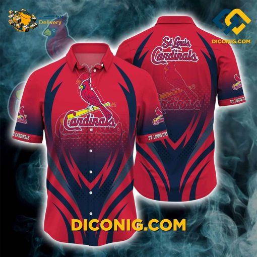 MLB St. Louis Cardinals Hawaiian Shirt Custom Fierce Stripes