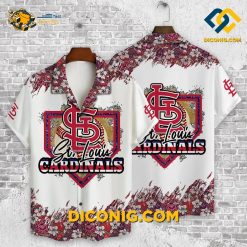 MLB St. Louis Cardinals Hawaiian Shirt Custom Floral Diamond