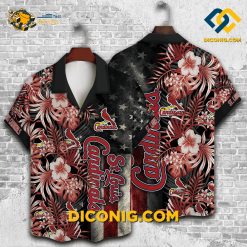 MLB St. Louis Cardinals Hawaiian Shirt Custom Patriotic Floral