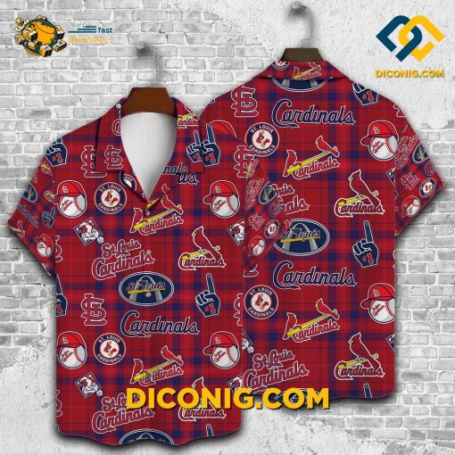 MLB St. Louis Cardinals Hawaiian Shirt Custom Plaid Pride