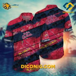 st louis cardinals hawaiian shirt retro sunset