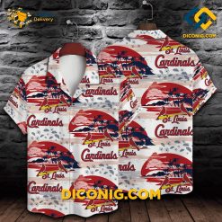 st louis cardinals hawaiian shirt sunset beach