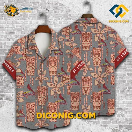 MLB St. Louis Cardinals Hawaiian Shirt Custom Tiki Heritage