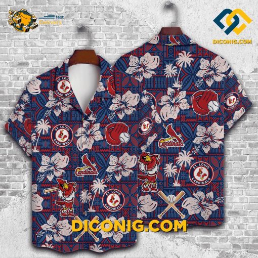 MLB St. Louis Cardinals Hawaiian Shirt Custom Tropical Ballpark
