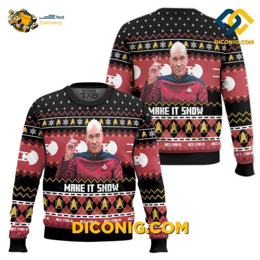 ST The Next Generation Make It Snow Ugly Christmas Sweater