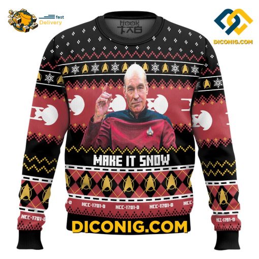 ST The Next Generation Make It Snow Ugly Christmas Sweater