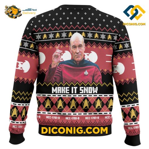 ST The Next Generation Make It Snow Ugly Christmas Sweater