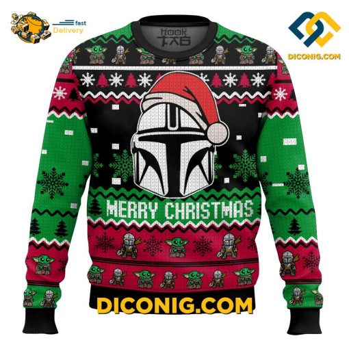 Star Wars Mandalorian Ugly Christmas Sweater