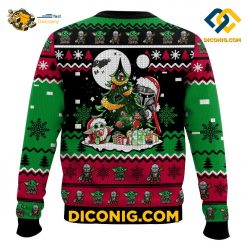 star wars mandalorian ugly christmas sweater