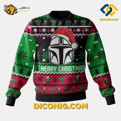 star wars mandalorian ugly christmas sweater
