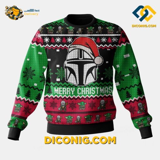 Star Wars Mandalorian Ugly Christmas Sweater