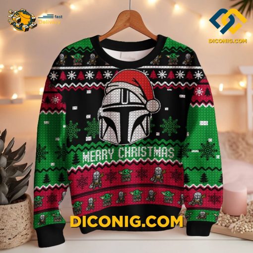Star Wars Mandalorian Ugly Christmas Sweater
