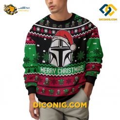 star wars mandalorian ugly christmas sweater