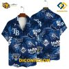 MLB Tampa Bay Rays Hawaiian Shirt Custom Blue Tropical