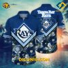 MLB Tampa Bay Rays Hawaiian Shirt Custom Floral Emblem