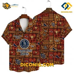 tampa bay rays hawaiian shirt island sunset