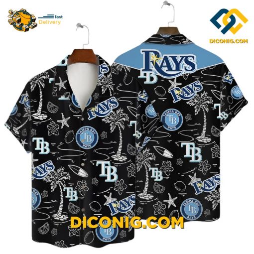 MLB Tampa Bay Rays Hawaiian Shirt Custom Midnight Tropics