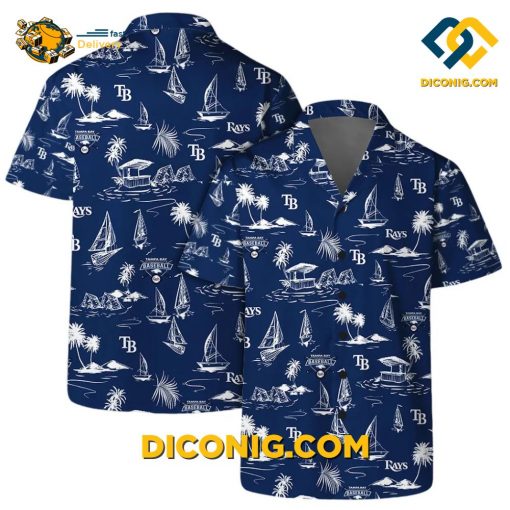 MLB Tampa Bay Rays Hawaiian Shirt Custom Nautical Escape