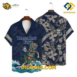 tampa bay rays hawaiian shirt surfer tiki