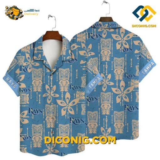MLB Tampa Bay Rays Hawaiian Shirt Custom Tiki Icon